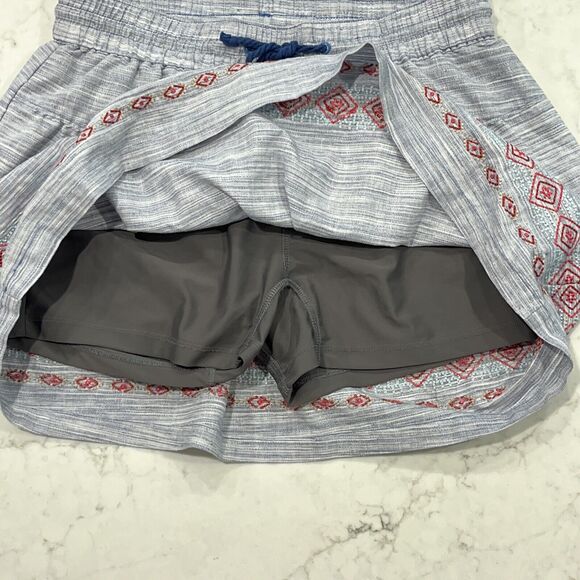 WOOLRICH EMBROIDERED WOMENS SKIRT SKORT Inner SHORTS SIZE S Pull On Drawstring - Picture 3 of 11